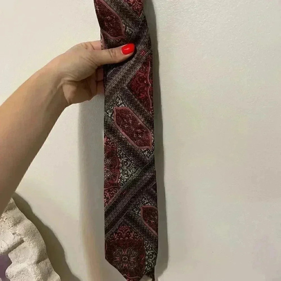 Lanvin  patterned vintage silk tie - Picture 2 of 5